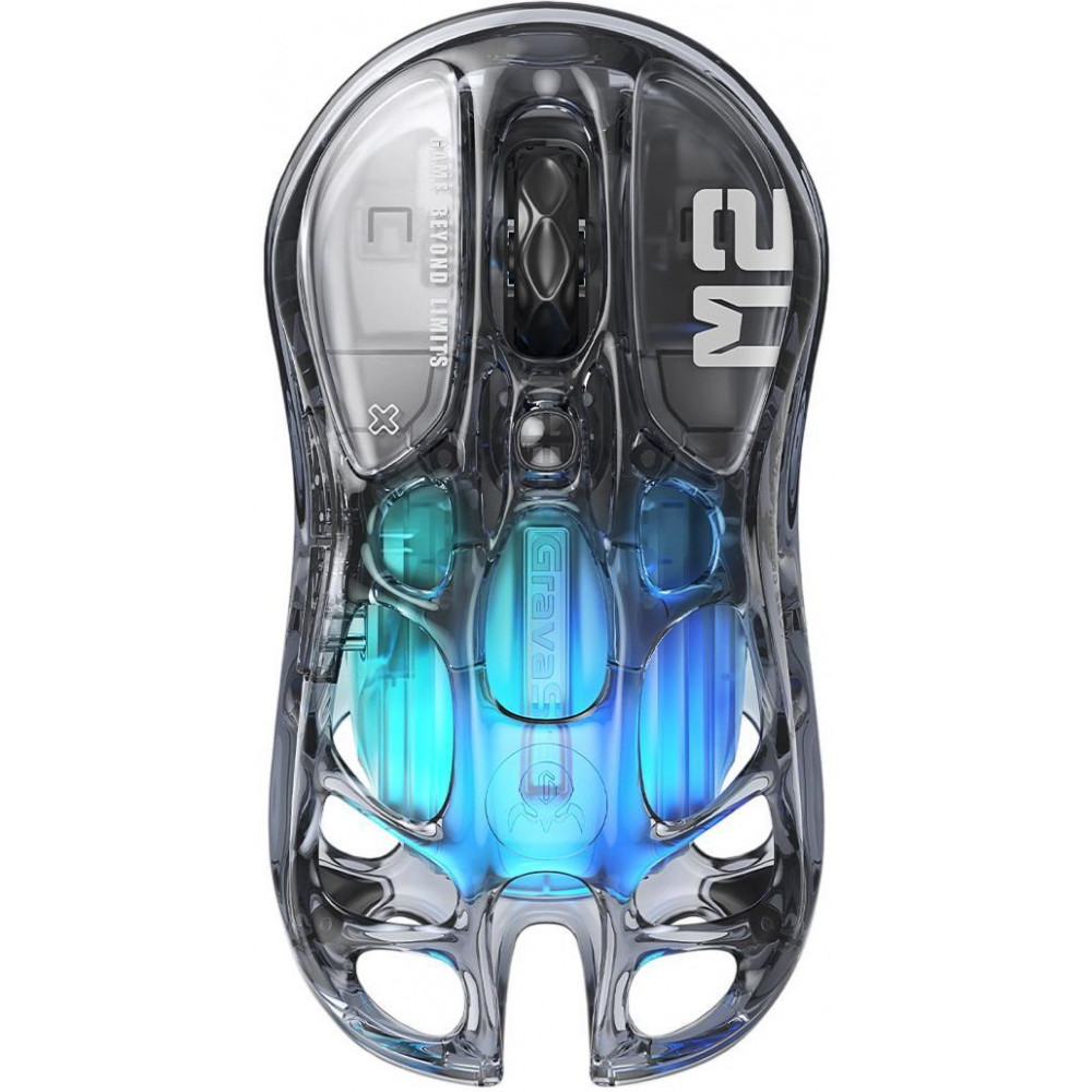 Миша GravaStar Mercury M2, BT/WL/USB-A, RGB, чорно-прозорий