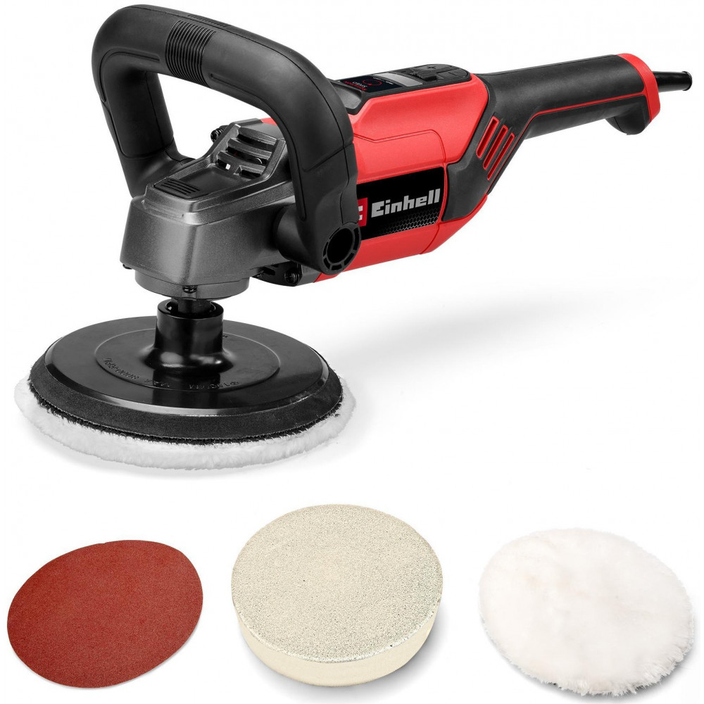 Шліфмашина полірувальна Einhell CC-PO 1100/150 CE 1100Вт 150мм 500-3500об/хв підтримка обертів 2.11кг