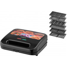 Мультимейкер Ardesto, 700Вт, комплект-6 пластин, корпус-пластик, чорний Мультимейкер Ardesto, 700Вт, комплект-6 пластин, корпус-пластик, чорний