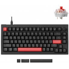 Клавіатура механічна Lemokey X4 84Key, Keychron Red, USB-A, QMK/VIA, Hot-Swap, EN/UKR, RGB, чорний