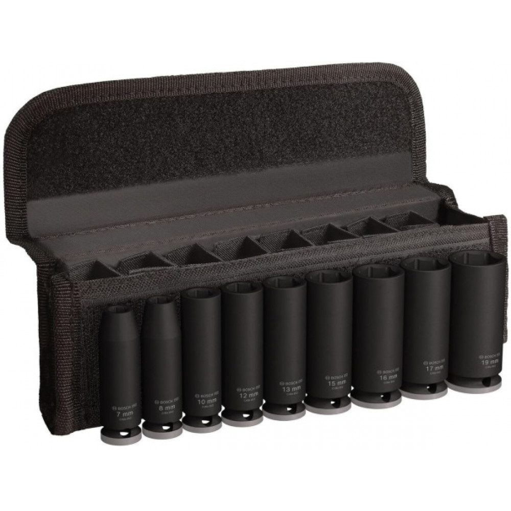 Набір ударних торцевих головок Bosch Professional Deep 9шт 3/8