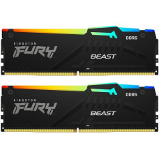 Пам'ять ПК Kingston DDR5 64GB KIT (32GBx2) 5200 FURY Beast RGB