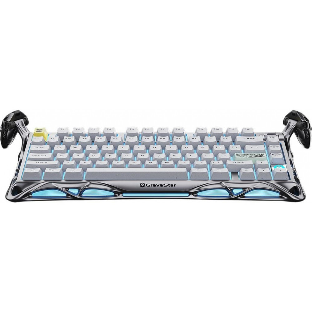 Клавіатура механічна GravaStar Mercury K1 Pro 80keys, GravaStar x Kailh Speedy Mint, EN/UKR, BT/WL/USB, сірий