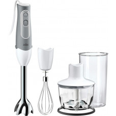 Блендер Braun заглибний, 600Вт, чаша-600мл, біло-сірий Блендер Braun заглибний, 600Вт, чаша-600мл, біло-сірий