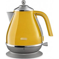 Електрочайник DeLonghi Icona Capitals, 1.7л, нержавіюча сталь, жовтий Електрочайник DeLonghi Icona Capitals, 1.7л, нержавіюча сталь, жовтий