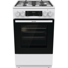 Плита Gorenje комбінована, 70л, 50x60см, дисплей, IconLed, чавун, білий