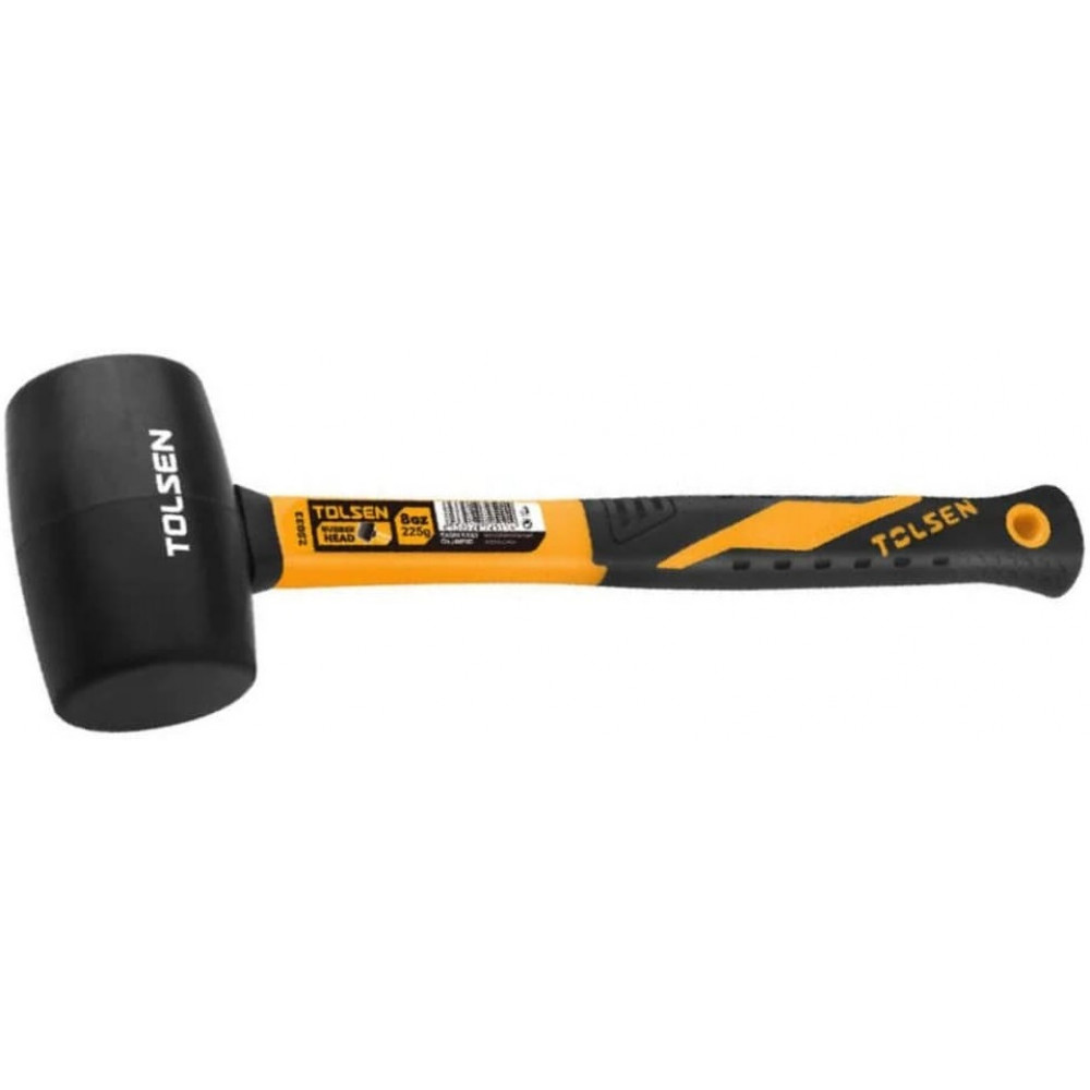 Киянка гумова Tolsen 675г 35мм руків'я скловолокно