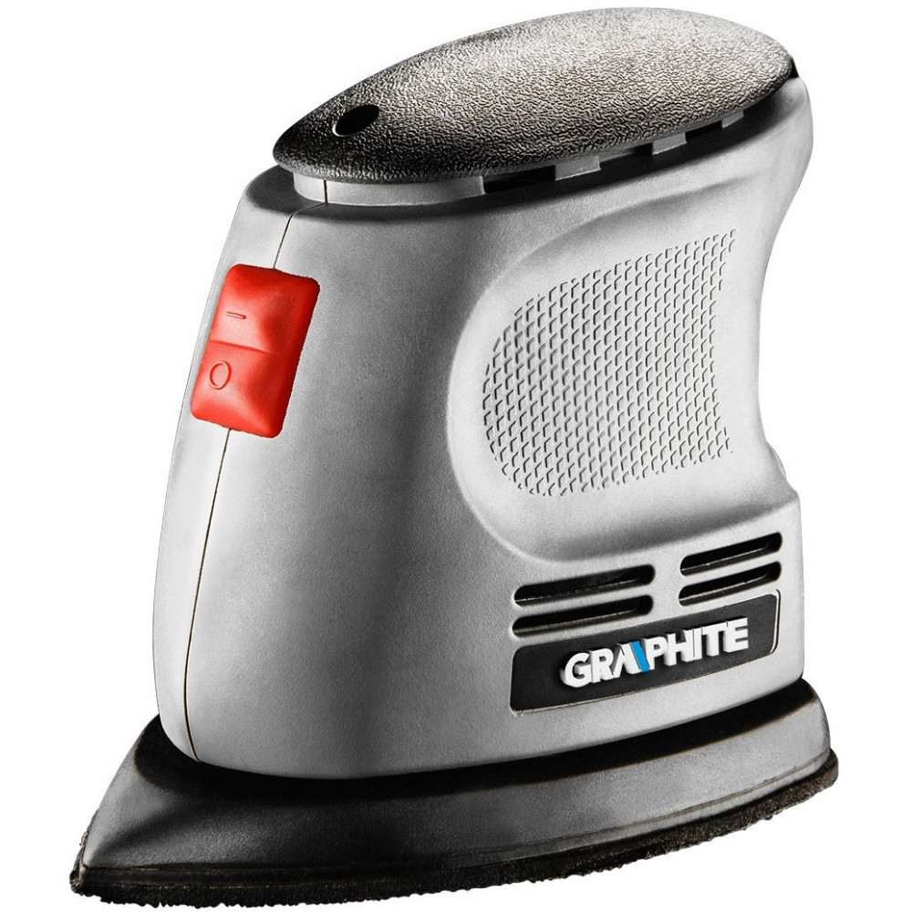 Шліфмашина вібраційна GRAPHITE Delta 105Вт платформа 140х140х97 24000кол/хв 0.87кг