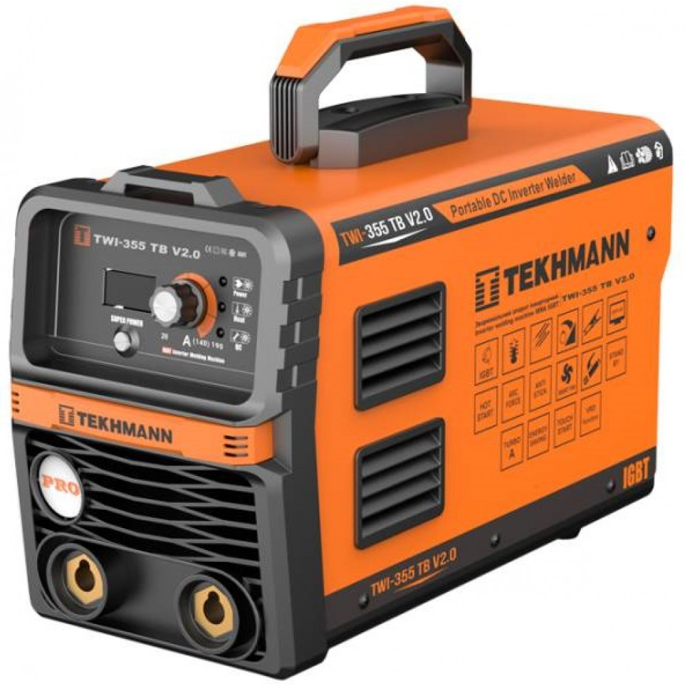 Зварювальний апарат інверторний Tekhmann TWI-355 TB v2.0 140А 5.8кВа 170-270В 5кг