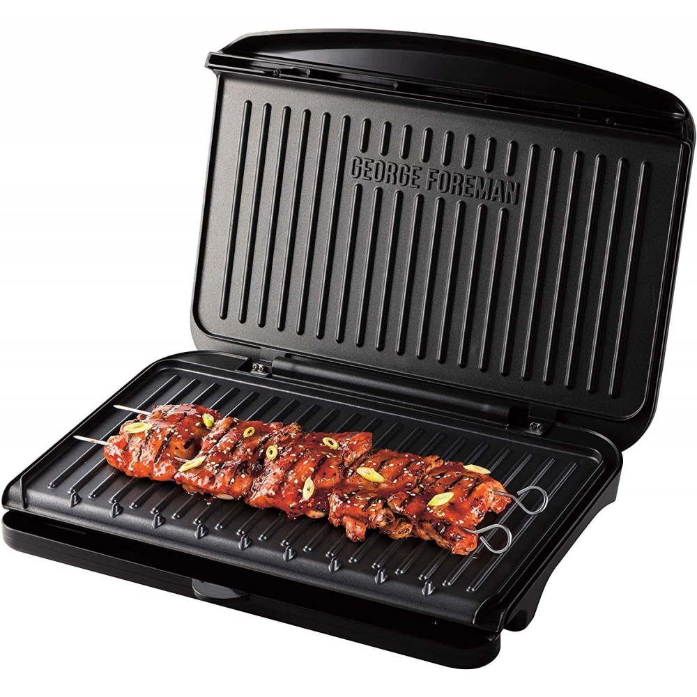 Гриль George Foreman прижимний Fit Grill Large 2400Вт, темп. режимів-1, пластик, чорний
