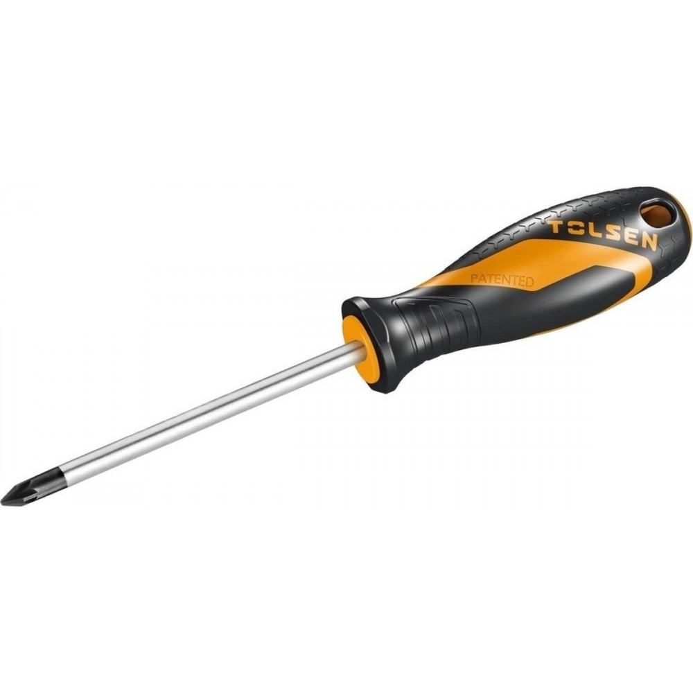 Викрутка Tolsen Ерго хрестова, PZ0x75мм, сталь CrV