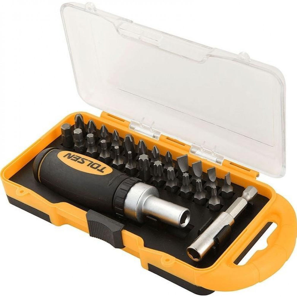 Біти Tolsen, набір 26шт, бітотримач , 1/4