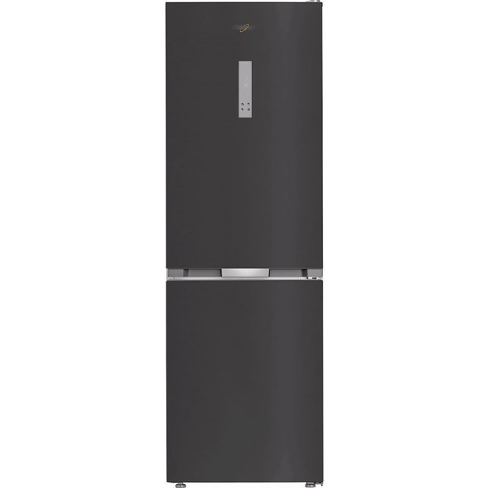 Холодильник Whirlpool з нижн. мороз., 186.5x60х66.3, холод.відд.-210л, мороз.відд.-104л, 2дв., А++, NF, інв., зона нульова, сірий