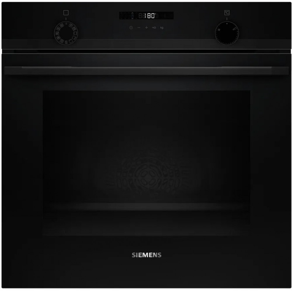 Духова шафа Siemens електрична, 76л, A, дисплей, конвекція, телескопічні направляючі, чорний