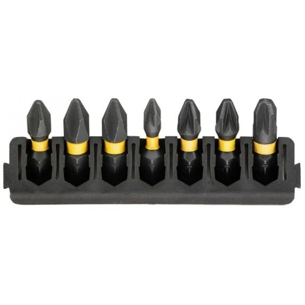 Біти DeWalt FlexTorq 25 мм Рh1 Рh2 Pz1 Pz2 Pz3 набір 7шт