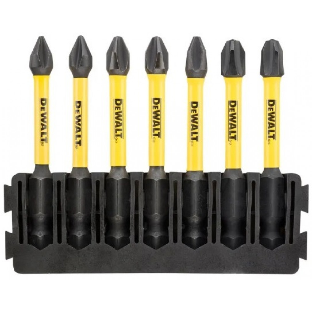Біти DeWalt FlexTorq 57 мм Рh1 Рh2 Рh3 набір 7шт