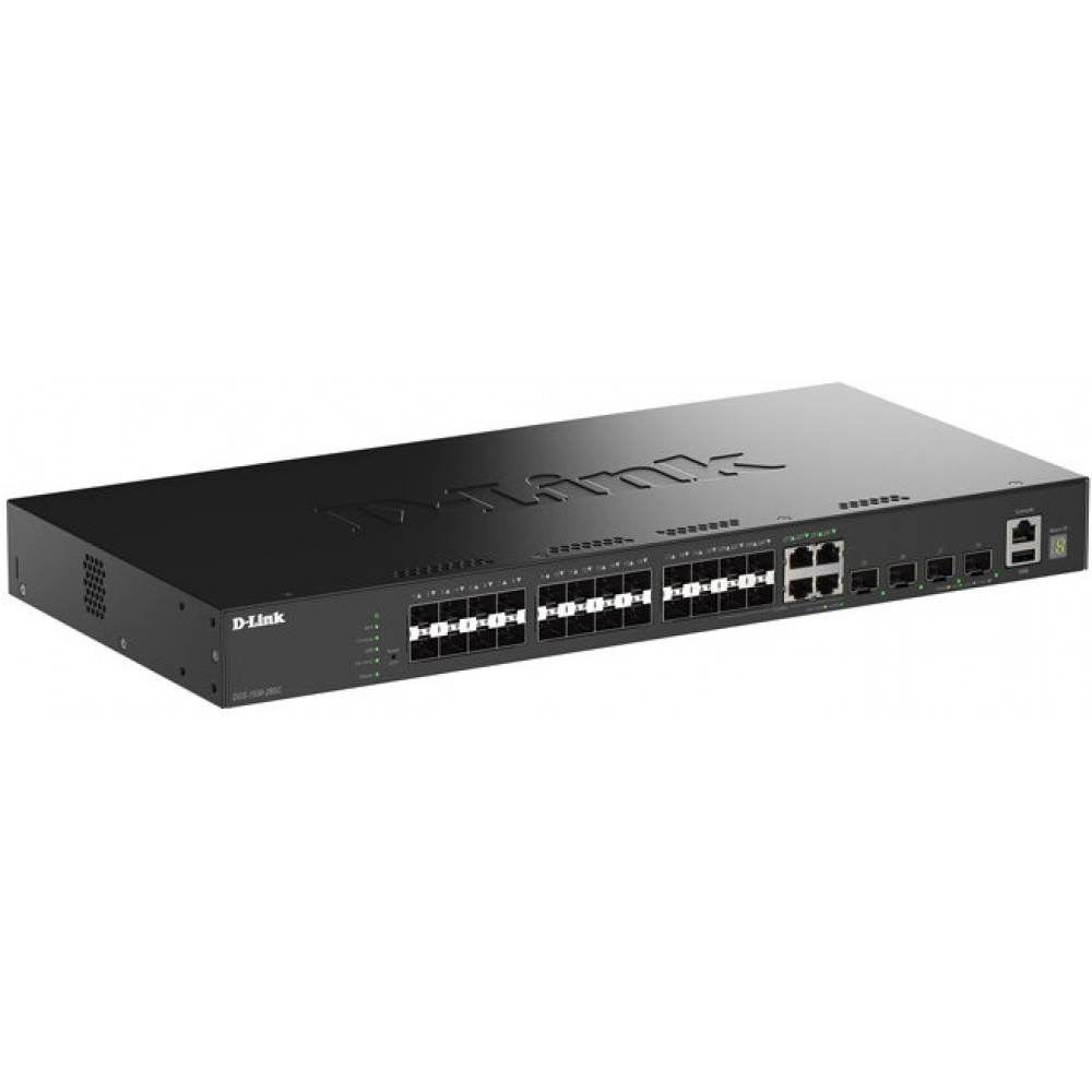 Комутатор D-Link DGS-1530-28SC 20xSFP, 4xSFP+/10GE, Керований, L3