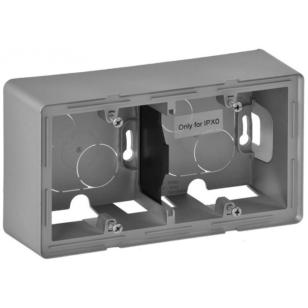 Коробка 2-постова для накладного монтажу Legrand Valena LIFE, алюміній