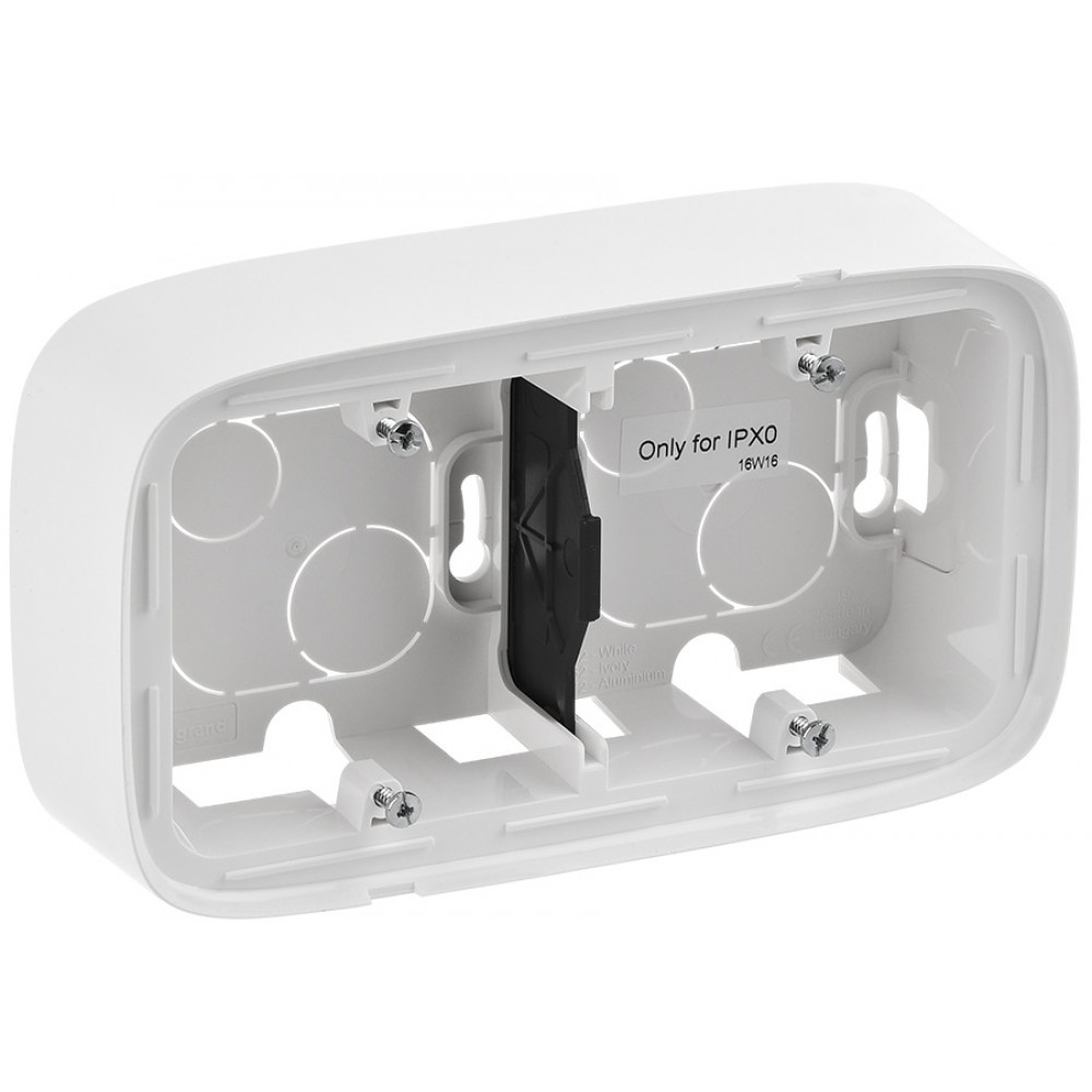 Коробка 2 пости для накладного монтажу Legrand Valena ALLURE, білий