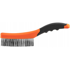 Щітка дротяна Neo Tools пряма, 4х16 рядів, прямий дріт 0.3мм, 260мм, двокомпонентне руків'я