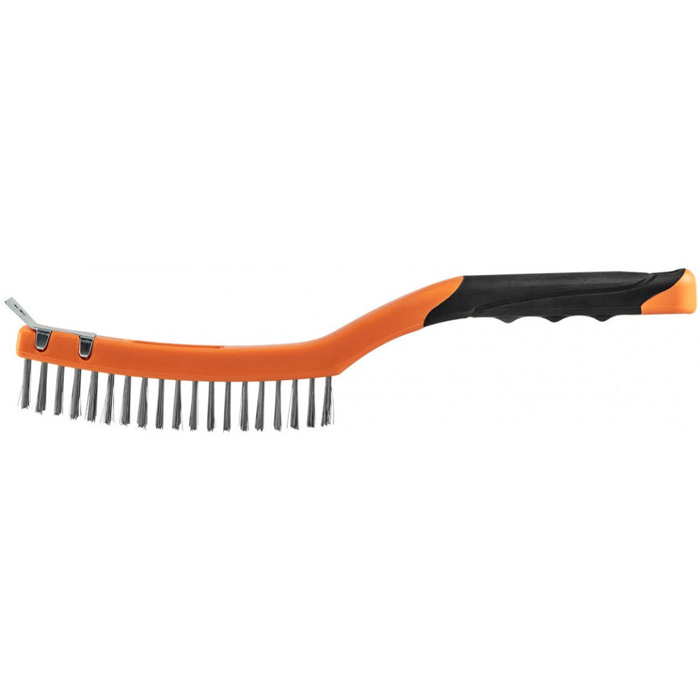 Щітка дротяна Neo Tools пряма, 3х19 рядів, прямий дріт 0.3мм, 345мм, двокомпонентне руків'я