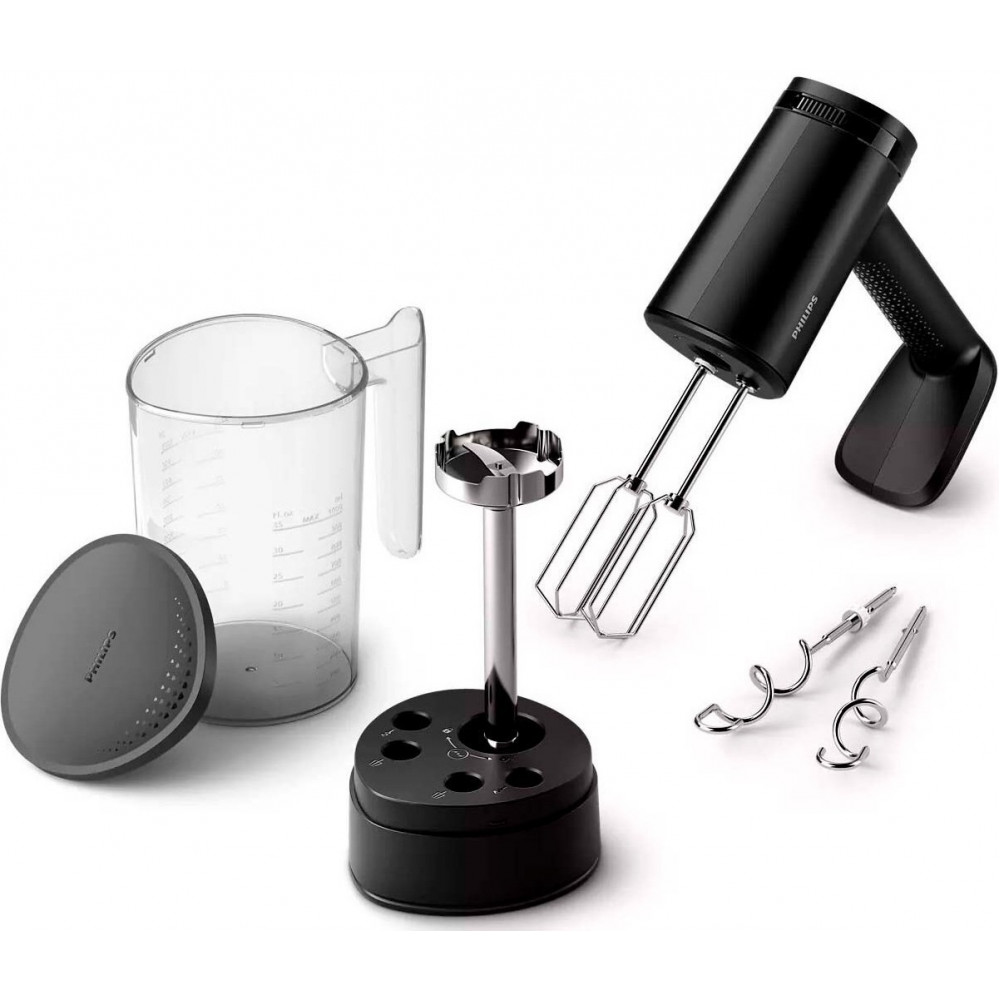 Міксер Philips ручний 5000 series 500Вт, насадки-4, блендер, турборежим, чорний