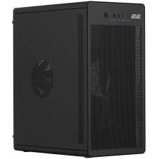 Корпус 2E Credo V285B без БЖ, 1xUSB3.0, 1х USB 2.0, 1xUSB Type-C, 1x120мм, VGA 300мм, mATX, чорний
