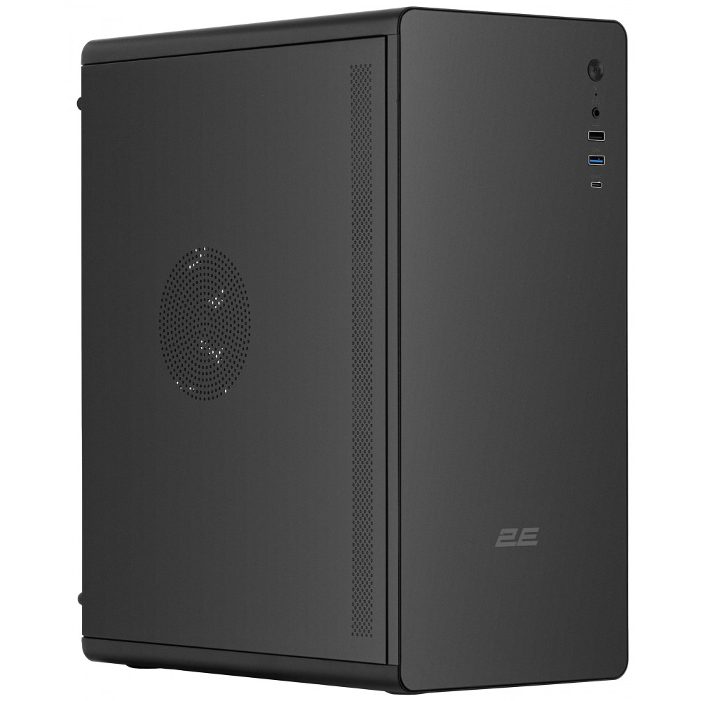 Корпус 2E Credo V500B-400 з БЖ 2E ATX400, 1xUSB3.0, 1х USB 2.0, 1xUSB Type-C, 1x120мм, VGA 310мм, ATX, чорний