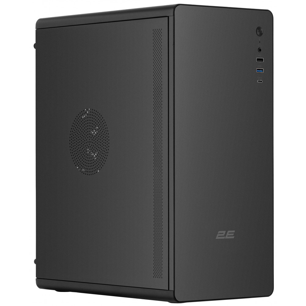 Корпус 2E Credo V500B без БЖ, 1xUSB3.0, 1х USB 2.0, 1xUSB Type-C, 1x120мм, VGA 310мм, ATX, чорний