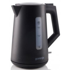 Електрочайник Gorenje 1.7л, Strix контроль, чорний матовий