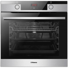Духовка електр. Hansa, 60см, 77л, A,  гриль, емаль легкого очищення, диспл., нержавіюча сталь