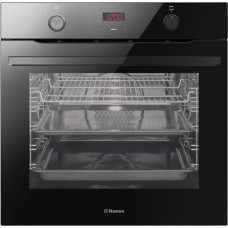 Духовка электр. Hansa, 60см, 77л, A,  гриль, емаль легкого очищення, диспл., чорний