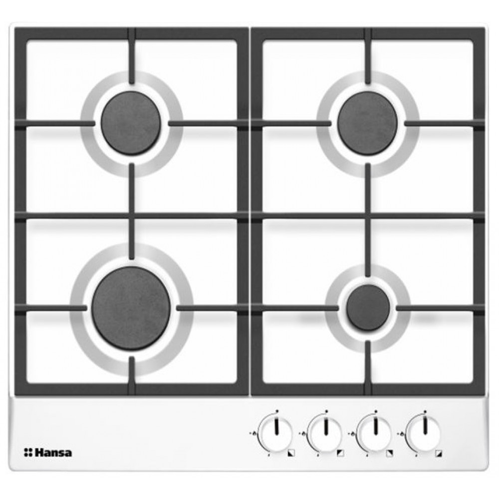 Варильна поверхня Hansa газова, 60см, чавун, білий