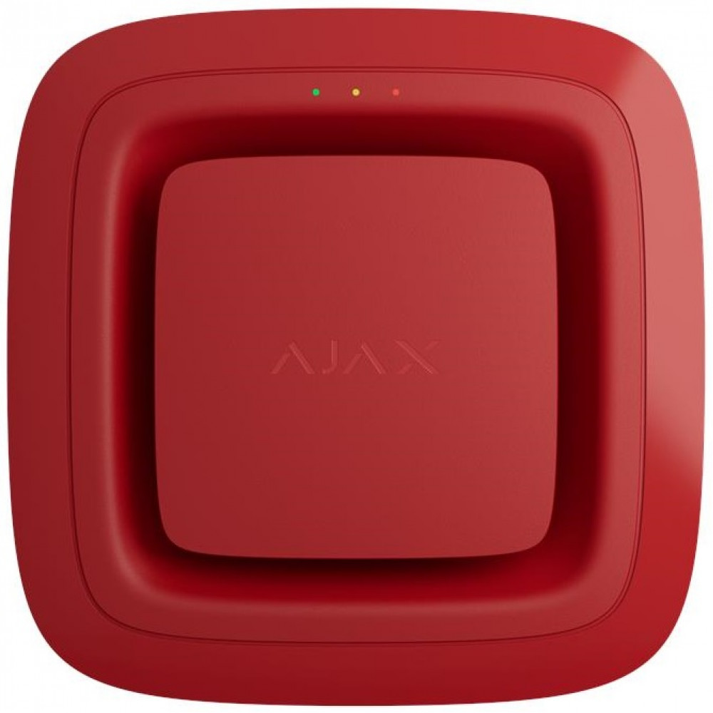 Датчик пожежний звуковий Ajax EN54 FireProtect Sounder red, Jeweller, EN54, бездротовий, червоний