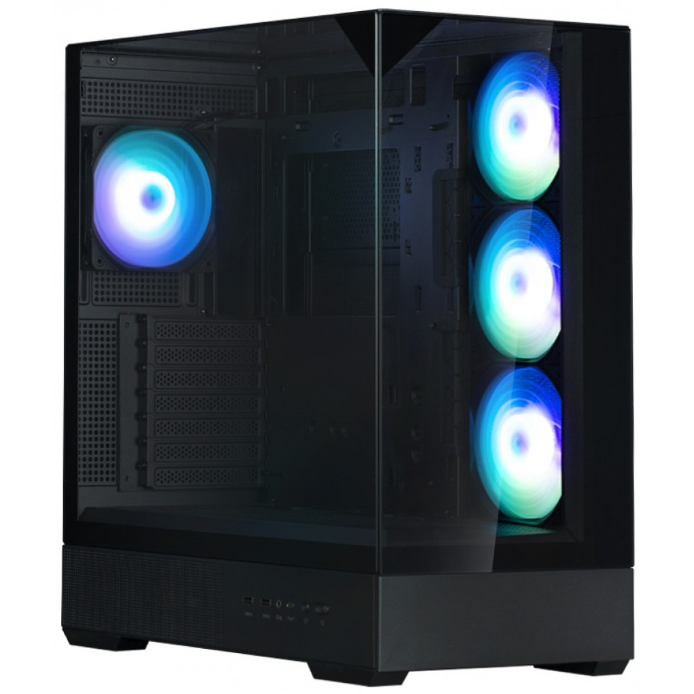 Корпус Zalman P40 Prism Plus без БЖ, 2xUSB3.0, 1x Type C, 3x120мм ARGB Reverse,  1x120мм ARGB, VGA 420мм, LCS ready, TG TG Side/Front/Top Panel, ATX, чорний