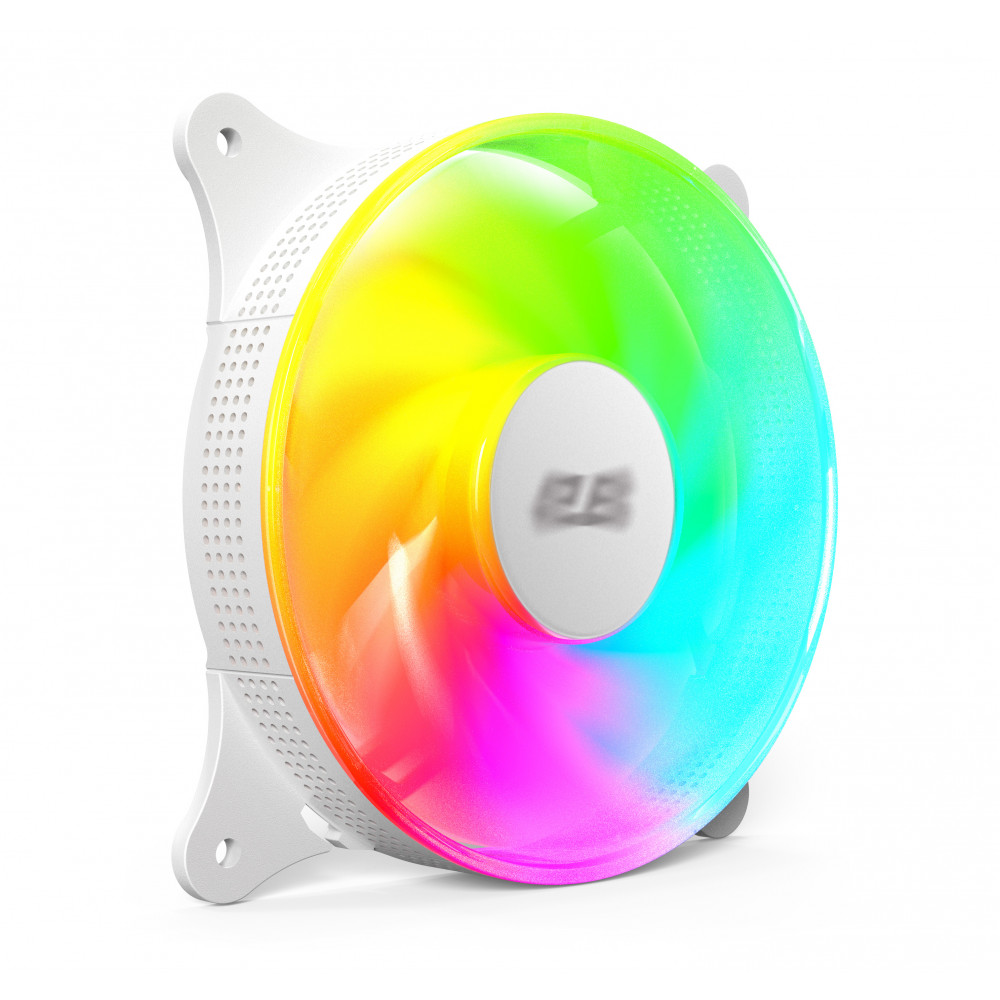 Корпусний вентилятор 2E GAMING Air Cool ACF120VRW-ARGB 120мм, 1200rpm, 4pin, 23dBa, reversed, чбілий