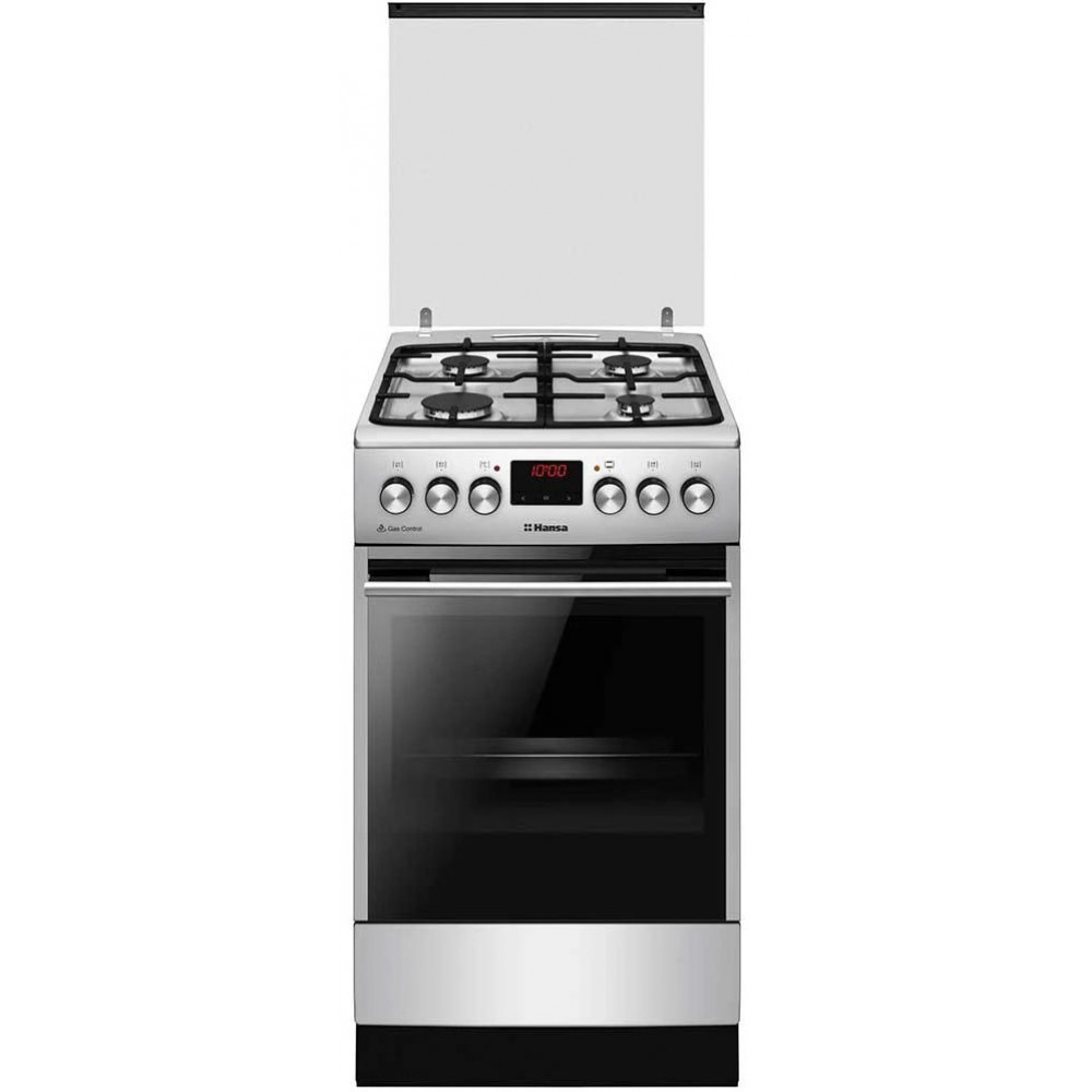 Плита Hansa комбінована, 62л, 50x60см, дисплей, конвекція, чавун, нерж