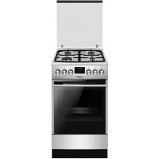 Плита Hansa комбінована, 62л, 50x60см, дисплей, конвекція, чавун, нерж