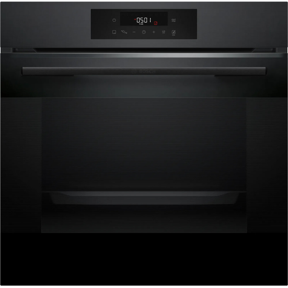 Духова шафа Bosch електрична, 76л, A, дисплей, конвекція, телескопічні направляючі (2 рівні),  чорний