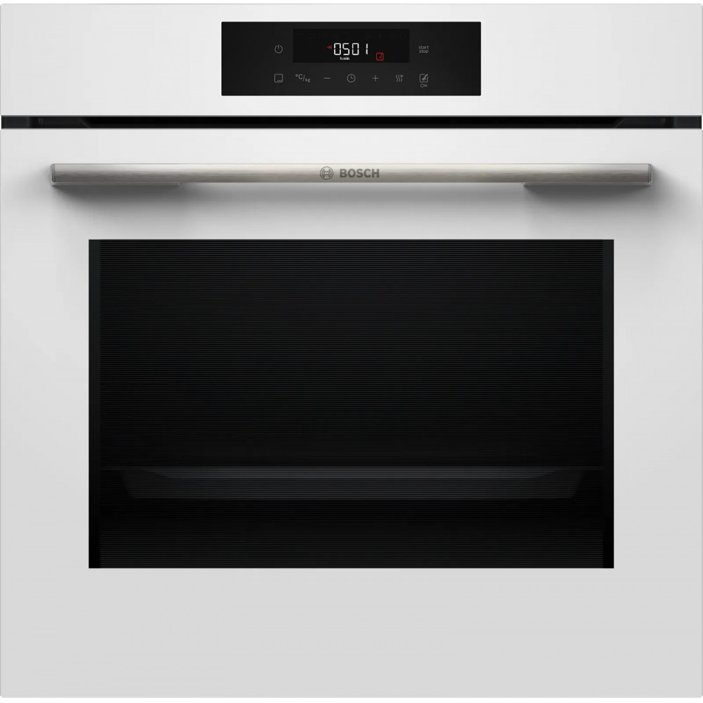 Духова шафа Bosch електрична, 76л, A, дисплей, конвекція, телескопічні направляючі (2 рівня), soft closing, білий