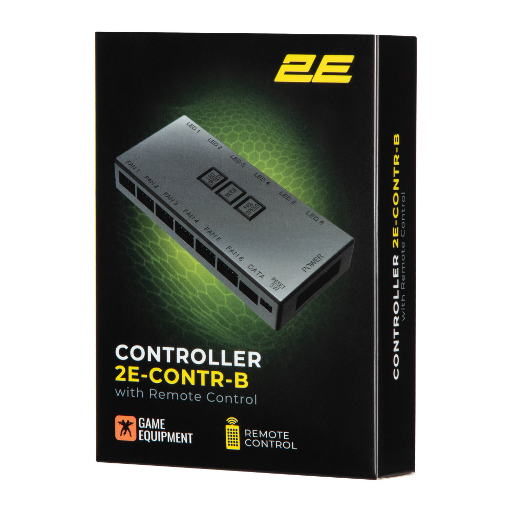 Контролер 2E GAMING  CONTR-B, ARGB 6 fans 3pin, 3pin +5VARGB, 2 pin LED, пульт