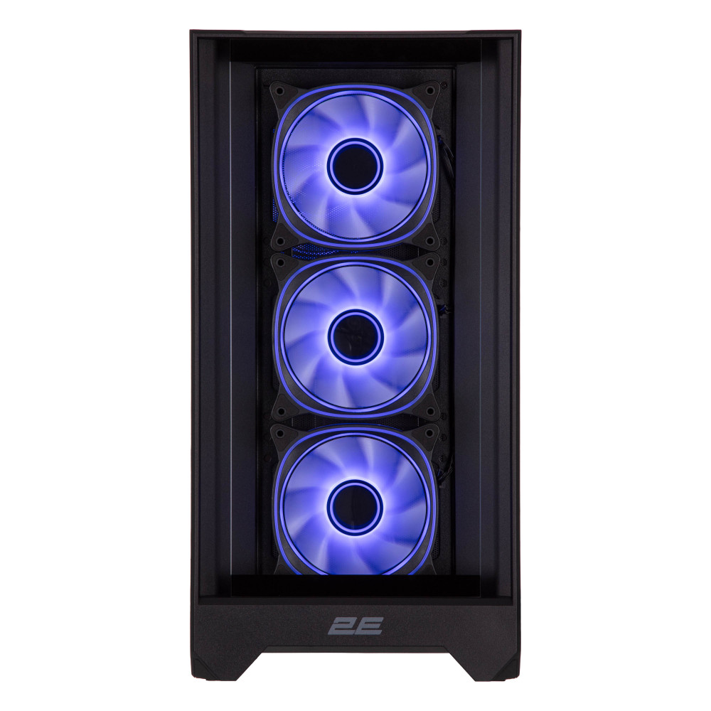 Корпус 2E GAMING Dominator Pro G2302B, без БЖ 2xUSB3.0, 1xUSBType-C, 4x120мм ARGB, VGA 380мм, LCS ready, контролер з пультом, TG Side Panel, TG/Mesh Front panel, ATX, чорний