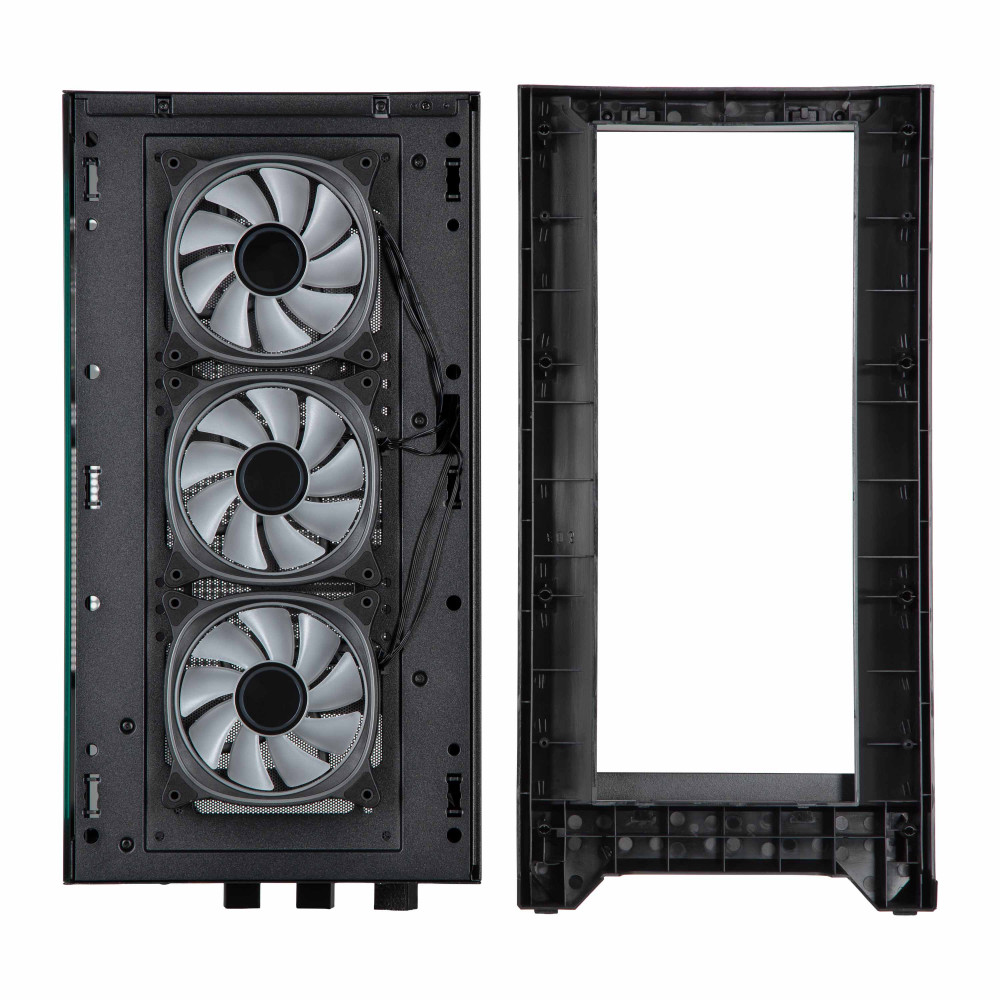 Корпус 2E GAMING Dominator Pro G2302B, без БЖ 2xUSB3.0, 1xUSBType-C, 4x120мм ARGB, VGA 380мм, LCS ready, контролер з пультом, TG Side Panel, TG/Mesh Front panel, ATX, чорний