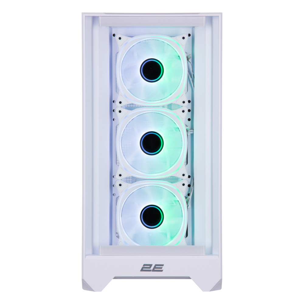 Корпус 2E GAMING Dominator Pro G2302W, без БЖ 2xUSB3.0, 1xUSBType-C, 4x120мм ARGB, VGA 380мм, LCS ready, контролер з пультом, TG Side Panel, TG/Mesh Front panel, ATX, білий