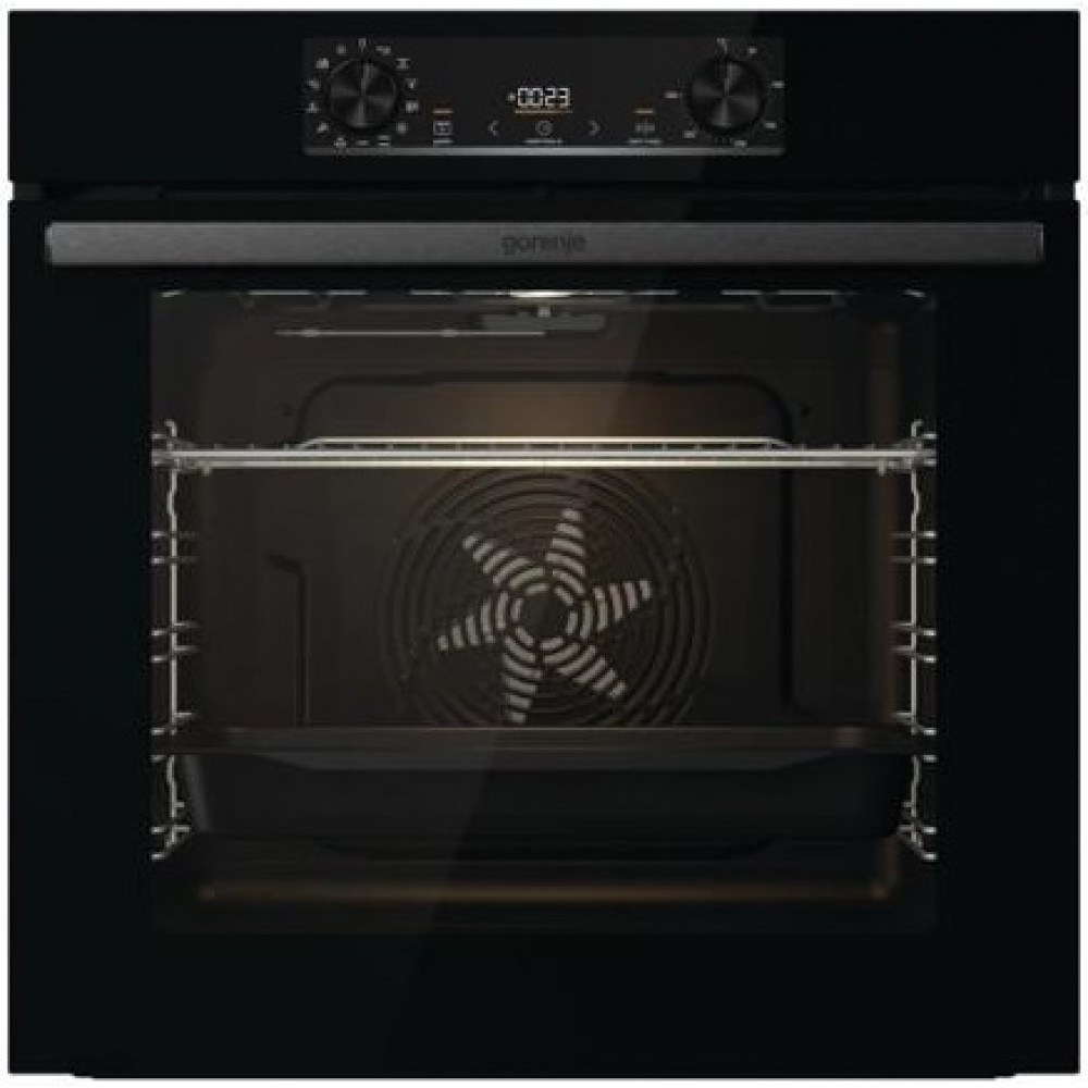 Духова шафа Gorenje електрична, 77л, A+, дисплей, макс.темп.- 300, IconLed, чорний