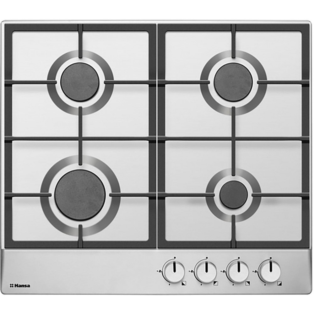 Варильна поверхня Hansa газова, 60см, чавун, нержавіюча сталь