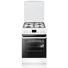 Плита Hansa комбінована, 50х60см, 62л, чавун, газ контр., дисплей, білий