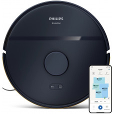 Робот-пилосос Philips Series 2000, h=9.7см, вологе прибирання, конт пил -0.38л, вода -0.3л, автон. робота до 120хв, EPA 11, Wi-Fi, темно-синій