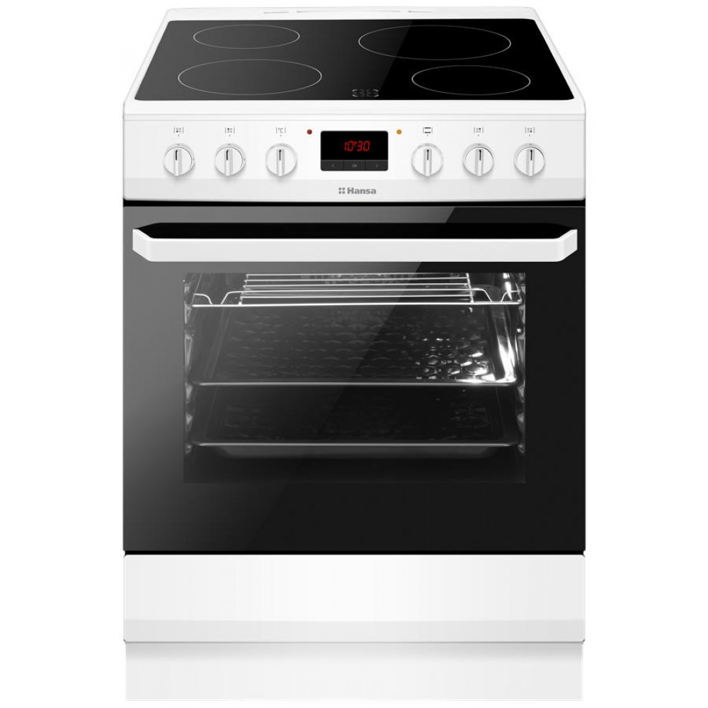 Плита Hansa електрична, 60х60см, 62л, дисплей, білий