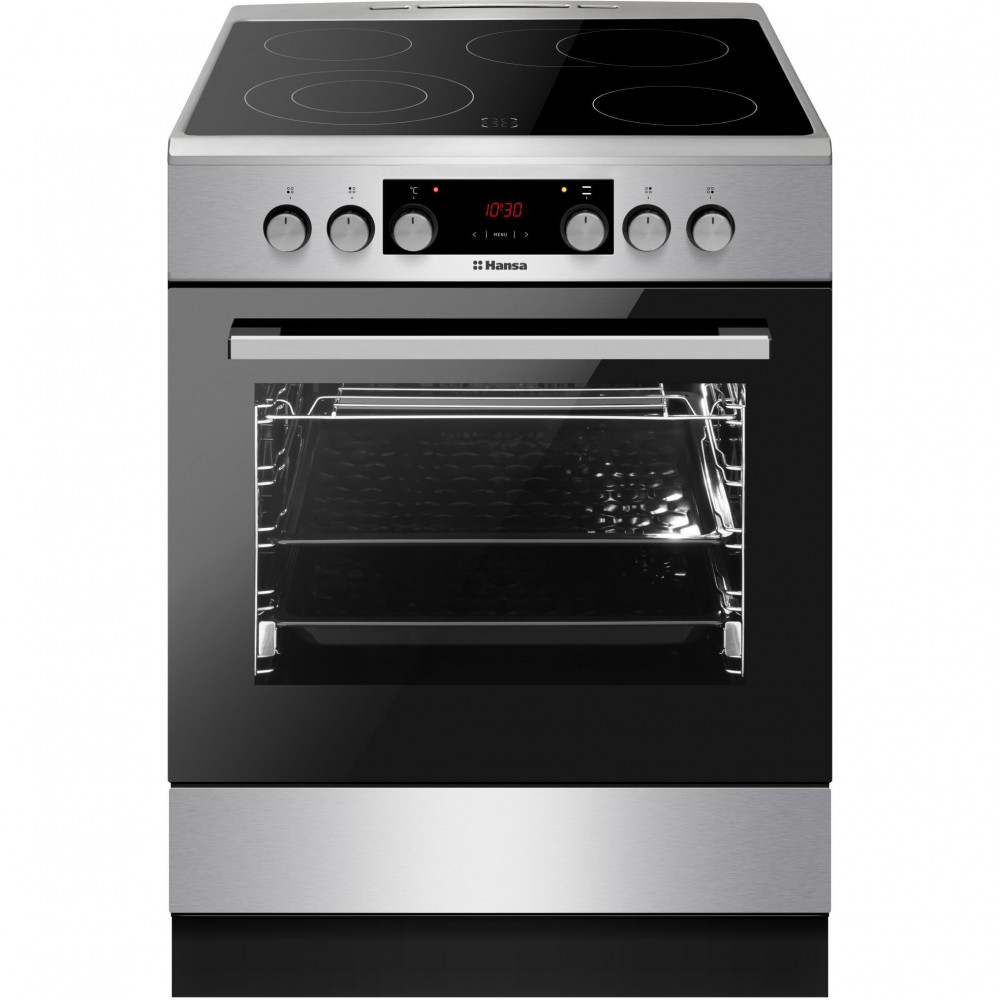 Плита Hansa електрична, 60х60см, 65л, дисплей, нержавіюча сталь